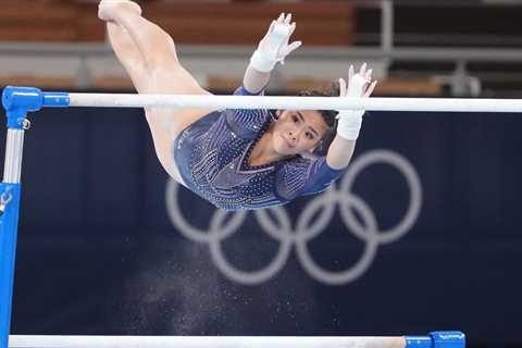 Nina Derwael seizes gold in the uneven bars as Sunisa Lee falters.