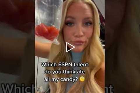 Which ESPN talent took Ashley Brewer's candy? 🍬😂 #shorts