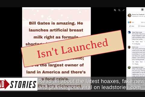 Fact Check: Bill Gates Did NOT Launch ‘Artificial Breast Milk’ During 2022 Baby Formula Shortage