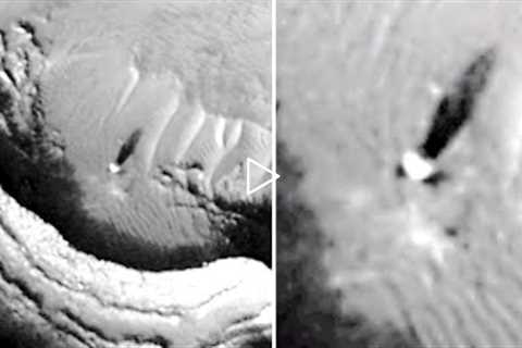 This Mars Orbiter Accidentally Spotted Something Massive Casting A Shadow On The Surface Of Mars