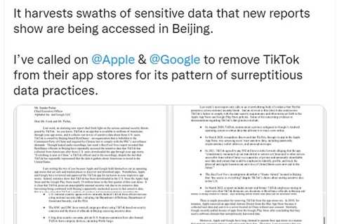 FCC commissioner urges Google and Apple to ban TikTok for ‘harvesting swathes of sensitive data’