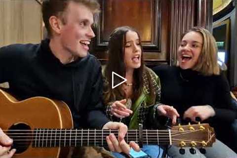 WOW.. THIS HAPPENED in the MIDDLE of a CAFE - Dua Lipa - Levitating (Allie Sherlock Cover) SEB..