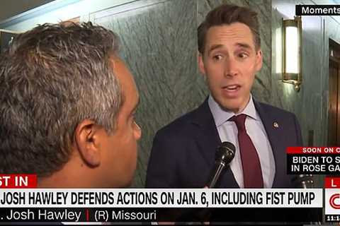 Hawley says he has NO regrets about his Jan. 6 fist pump after the panel aired footage of him..