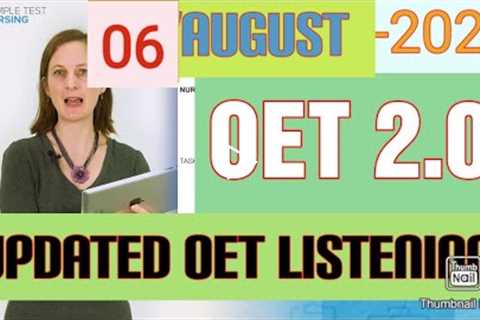 updated oet listening official material for nurses doctors @Oet 2.0 listening with dude vlogz