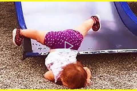 Funny Babies Playing Slide Fails - Cute Baby Videos