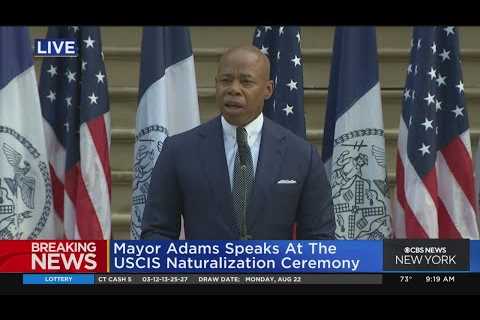 Mayor Adams speaks at naturalization ceremony