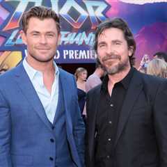 Chris Hemsworth & Christian Bale Get Support From Wives Elsa & Sibi At Thor: Love &..