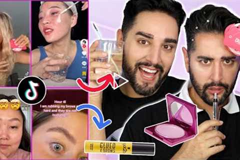 Testing Tiktok Viral Beauty Products. Some Gooooood…Some Really Bad! 💜🖤 The Welsh Twins