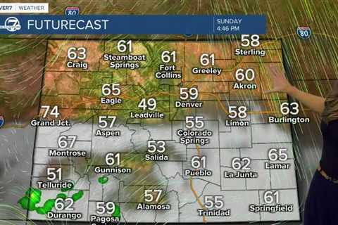 Gradually clearing skies and cooler Sunday