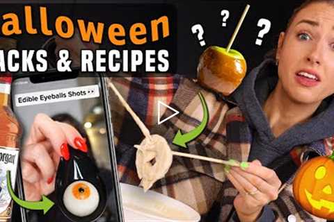 I Tried VIRAL HALLOWEEN TREATS & FOOD HACKS! What's ACTUALLY worth making??