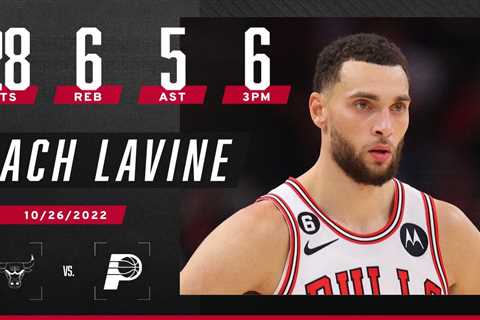 Zach Lavine catches FIRE from downtown! 🔥 Drains 6 3PM to lead Bulls to victory 💪