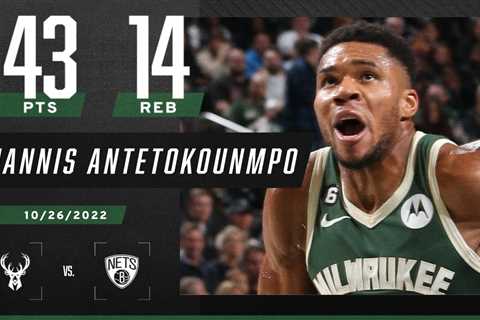 Giannis was UNSTOPPABLE vs. the Nets 🦌 43 PTS & 14 REB 🔥