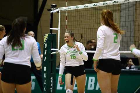 USF Volleyball closes road trip with sweep at Tulsa