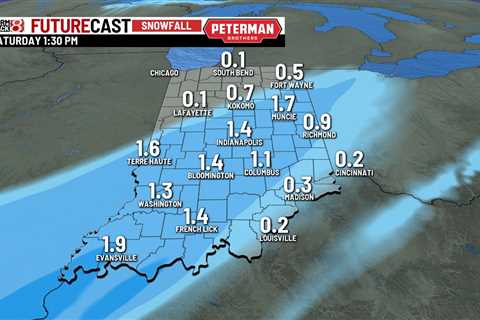 Snowy start to Saturday – WISH-TV |  Indianapolis News |  Indiana weather