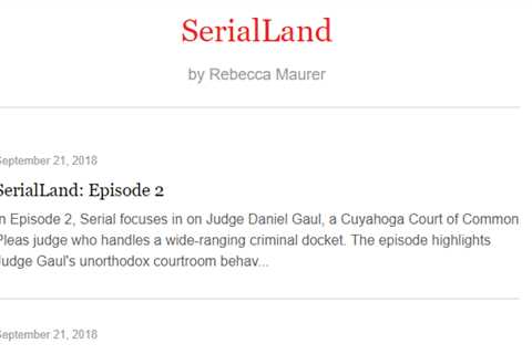 Cleveland’s Spotlight in “Serial” has a local attorney blogging response