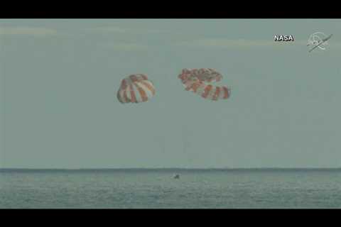 NASA’s Orion capsule blazes home from test flight to moon