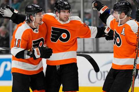 Flyers full rally in San Jose, beat Sharks in OT 4-3