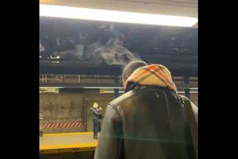 Man's head is literally steaming due to the cold winter weather