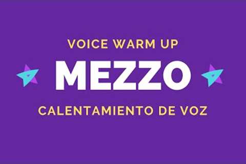 6 vocal exercises for Mezzo-soprano | Every day voice warm up