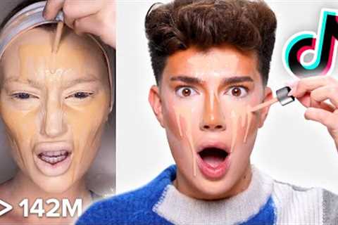 FULL FACE OF TIKTOK VIRAL MAKEUP HACKS!