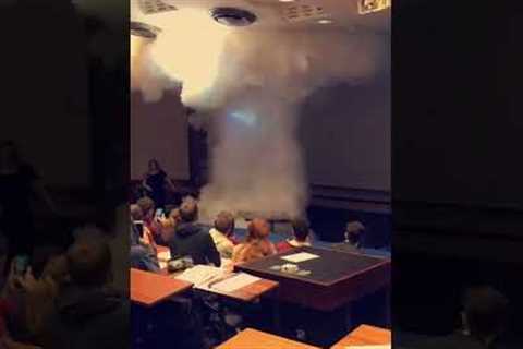 Boom! Awesome physics experiment performed in college lecture