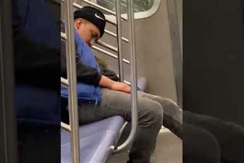 Rat crawls all over sleeping man on New York subway