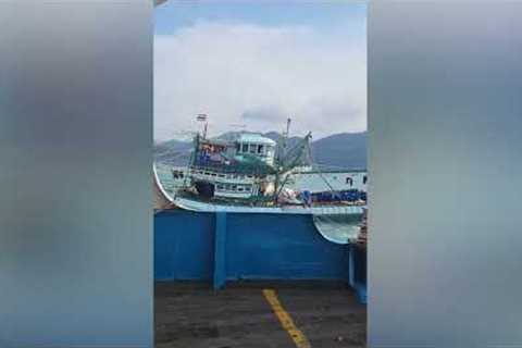 Out-of-control fishing boat rams ferry full of tourists travelling to Thai island