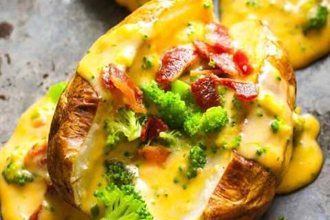 Loaded Baked Potatoes with Selfmade Cheese Sauce