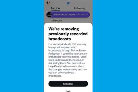 Twitter is Removing is Archive of Recorded Live-Streams