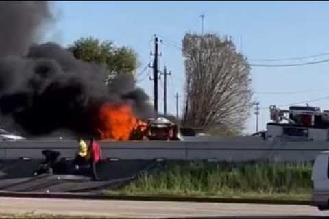 Harris County deputy killed in fiery car crash on the S. Sam Houston Parkway at Fondren