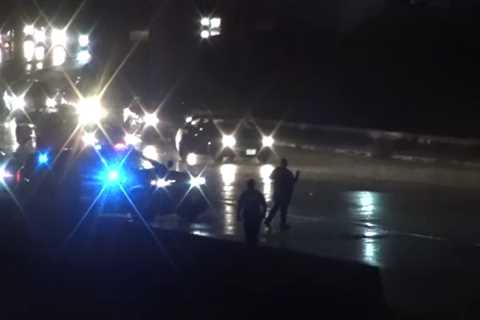 Houston traffic: Pedestrian killed after being hit on Southwest Freeway during stormy weather..