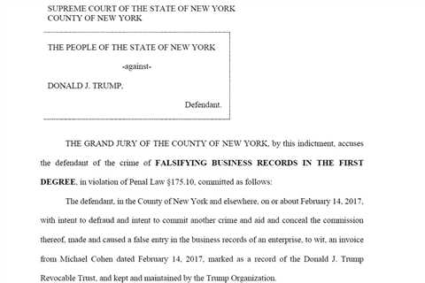 Read the full Trump indictment and statement of facts