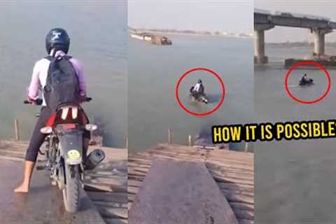 VIRAL VIDEO 😨😨 Bike Riding On River Water Video Went Viral On Social Media | Filmy Hook