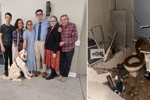 An Indiana family survived a 140-mph tornado by hiding in their bathroom — the only room standing..