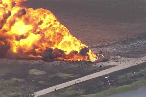 RAW VIDEO: Massive flames spotted in Brazoria County