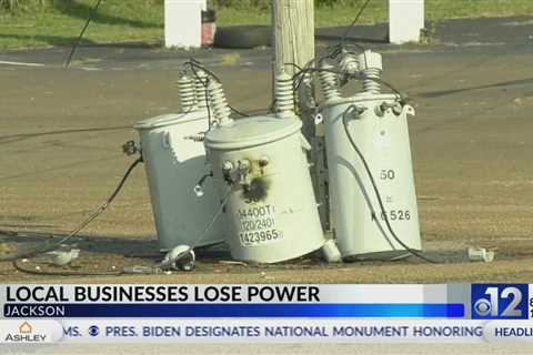 Jackson businesses lose power after transformer is damaged