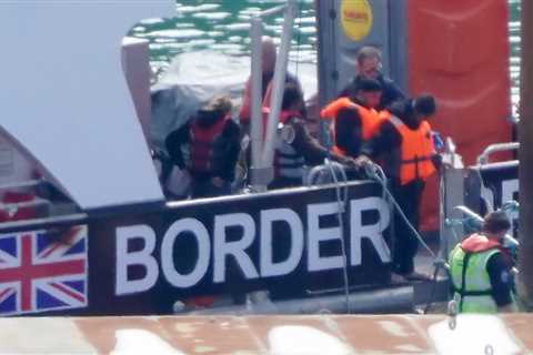 Evil people smuggler threw a dozen helpless migrants including women overboard from dinghy during..