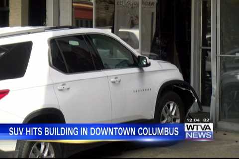 No injuries after SUV crashed in downtown Columbus