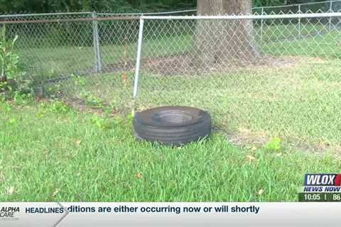 SCARY: Rolling tire exits I-10 and lands in homeowner’s backyard