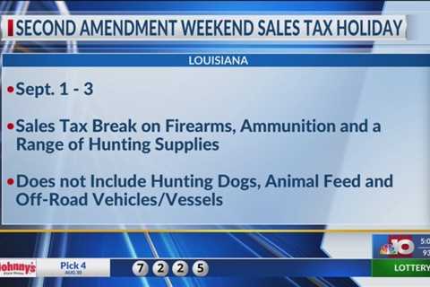 Weekend sales tax holiday for hunting supplies, guns in Louisiana