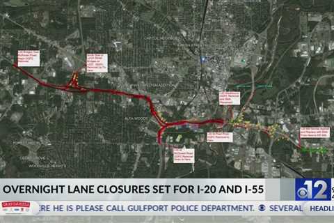 Overnight lane closures set for I-20 and I-55. Here’s what you need to know