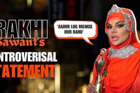 Rakhi Sawant makes bold fashion statement, wears red Abaya with crown at an award ceremony [Watch..