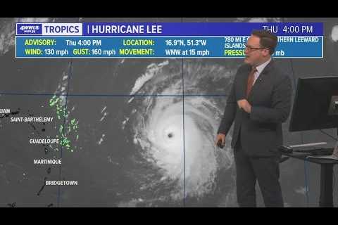 Thursday evening Hurricane Lee update: Storm is now a category-4 major