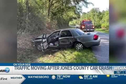 Driver dodges serious injury in Jones County accident