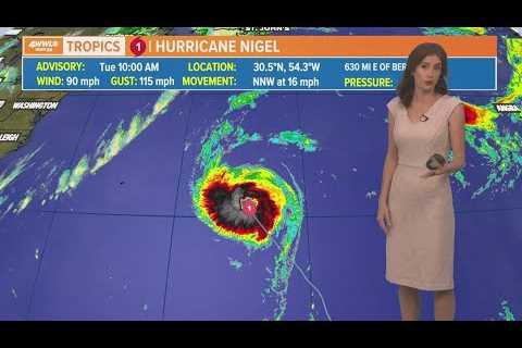 Tuesday noon tropical update: Nigel a hurricane, could develop more