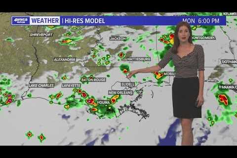 Daily scattered rain and not as hot this week