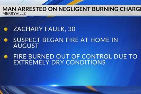 Louisiana man arrested on negligent burning charges