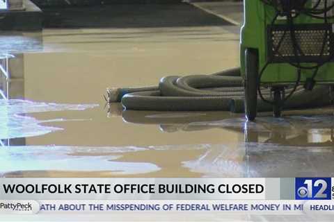 Broken valve damages Woolfolk Building in Jackson