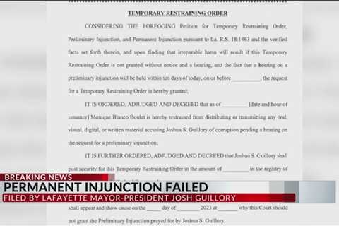 Permanent injunction filed by Guillory against election opponent Boulet denied