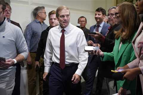 Republicans will try to elect Trump ally Rep. Jim Jordan as House Speaker, but Republicans are..